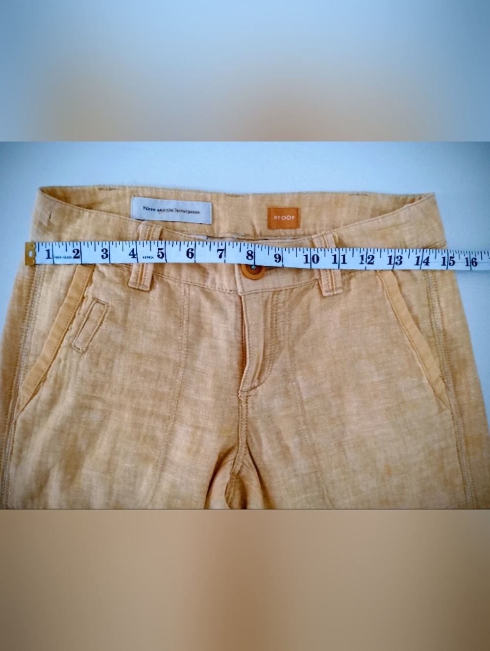 Anthropology Pilcro and Letterpress Women's Wide Leg Pants YELLOW - Picture 5 of 8
